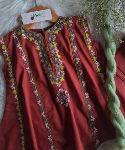 Gul e Baharan -3pc Burnt Orange