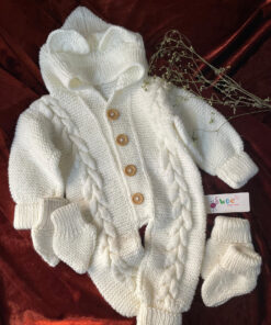Dove Braided Romper Set -3pc